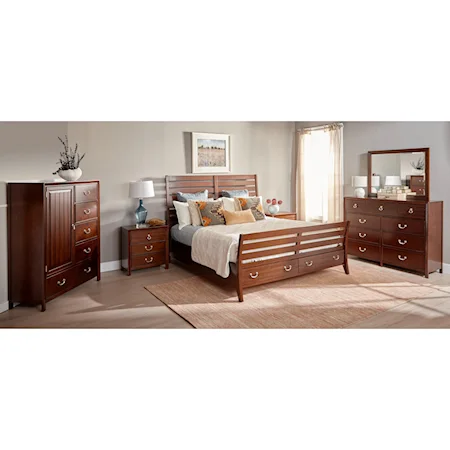 King Bedroom Group with Door Chest